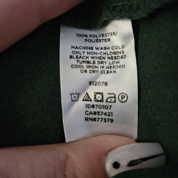 Ann Taylor Green Floral Long Sleeve Blouse with Tie (Medium) (EUC) - Picture 4 of 4